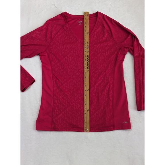 Champion Red Activewear Top polyesyer Bust 38 CB Length 27 Pattern In Fabric - Picture 3 of 7